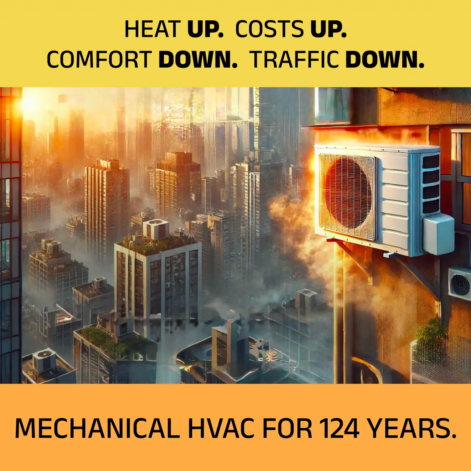 Before: conventional space without biothermal microconditioning