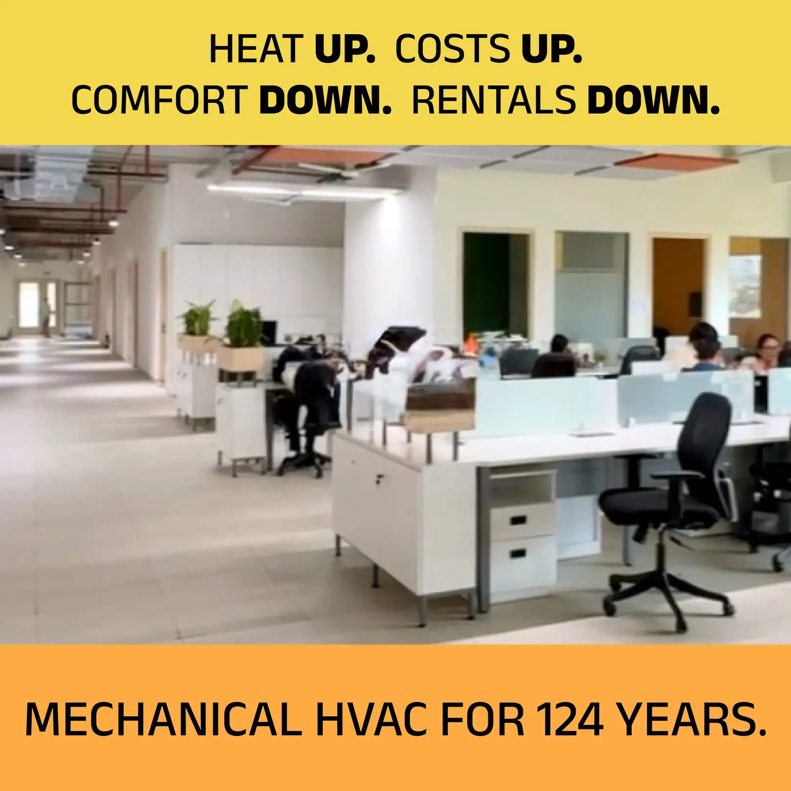 Before: conventional space without biothermal microconditioning