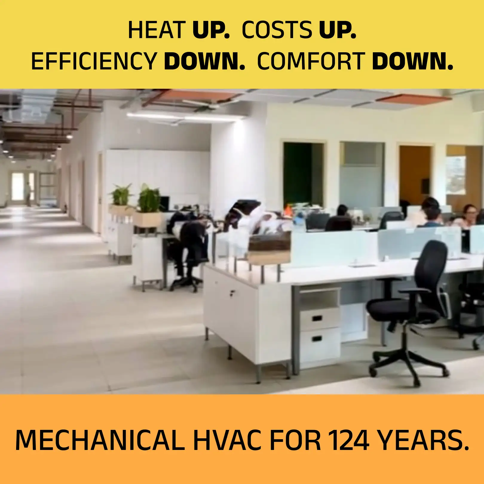 Before: conventional space without biothermal microconditioning