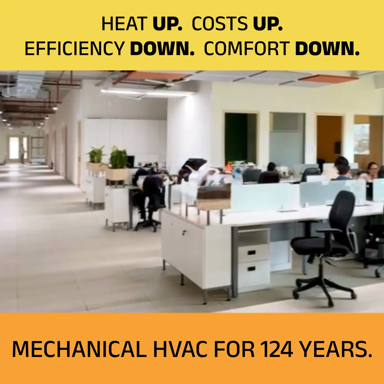 Before: conventional space without biothermal microconditioning