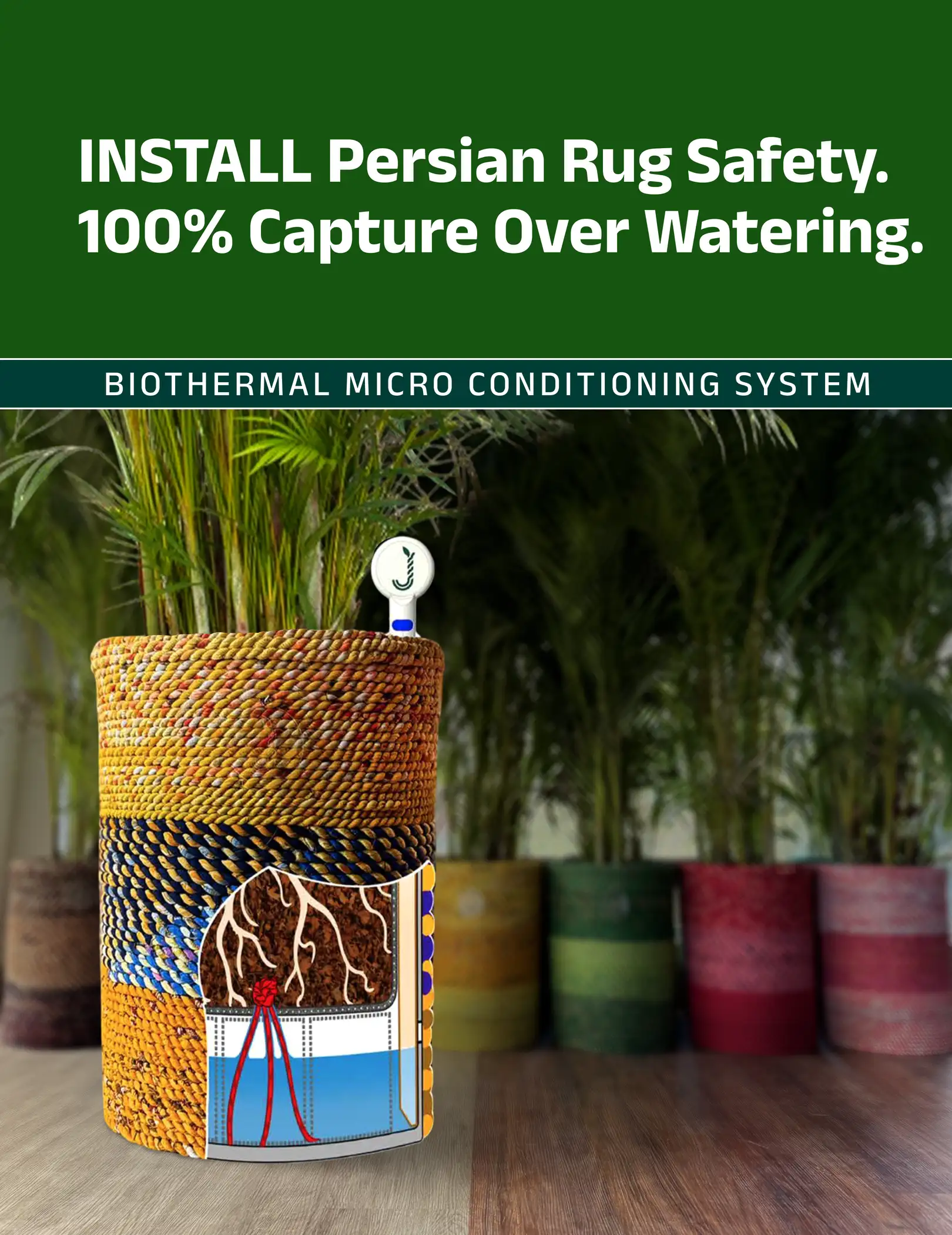 INSTALL Persian Rug Safety. 100% Capture