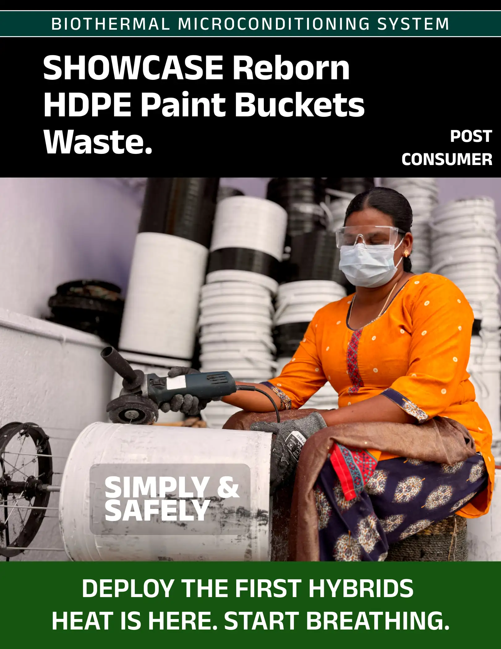 SHOWCASE Reborn HDPE Paint Buckets Waste.