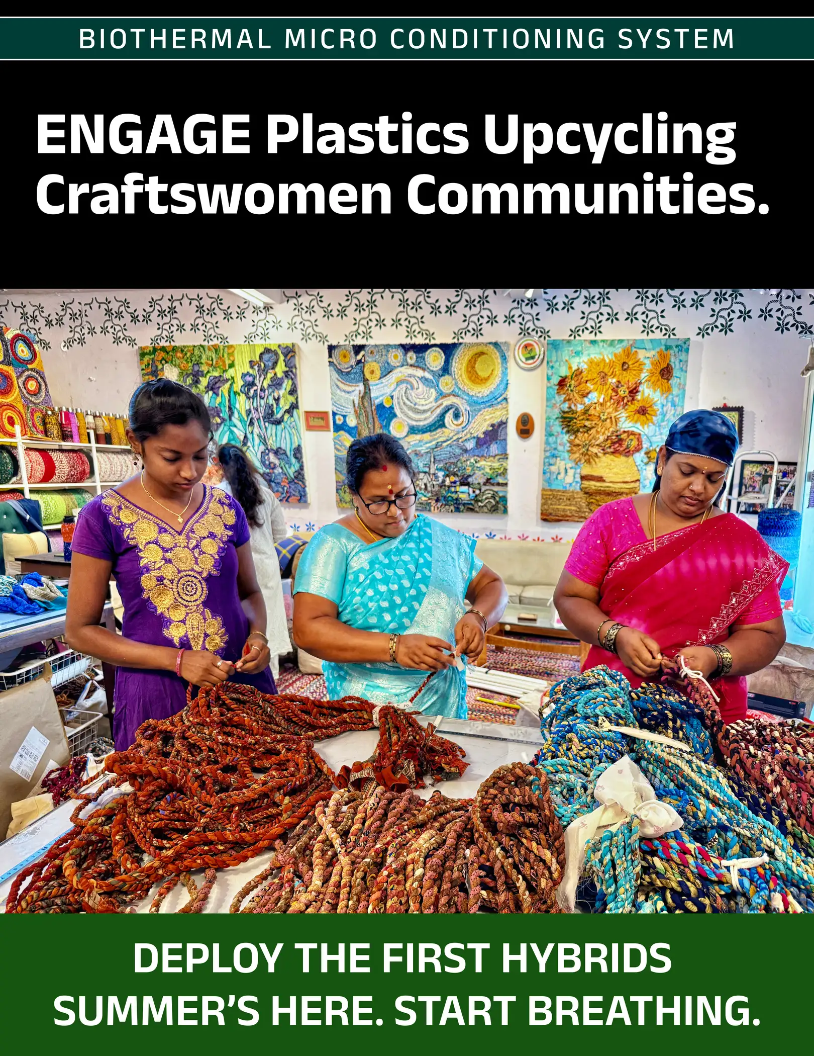 ENGAGE Plastics Upcycling Craftswoman Communities.